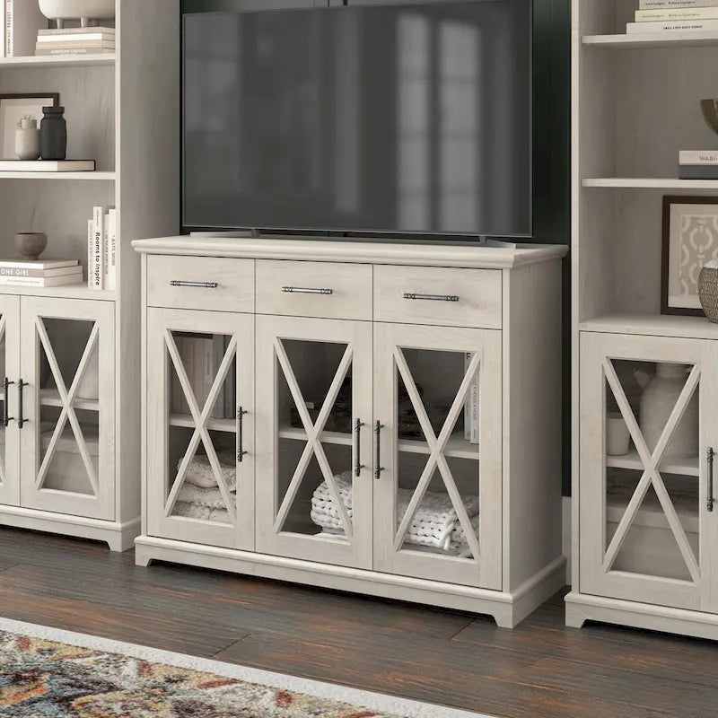 46W Farmhouse Sideboard Buffet Cabinet with Drawers