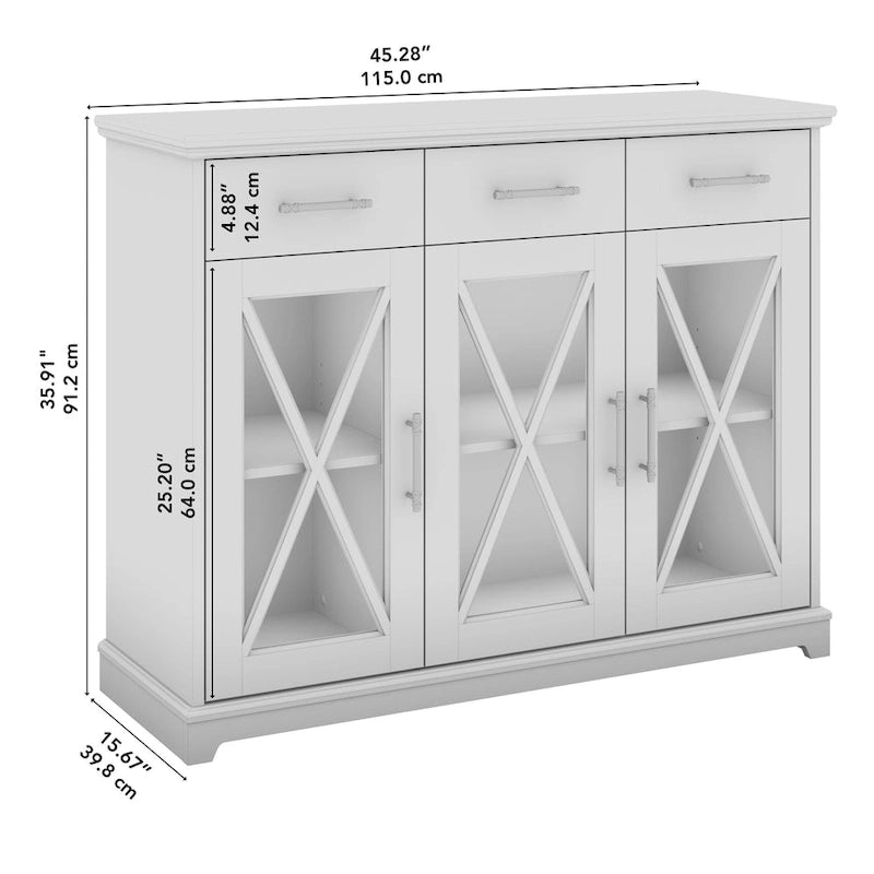 46W Farmhouse Sideboard Buffet Cabinet with Drawers