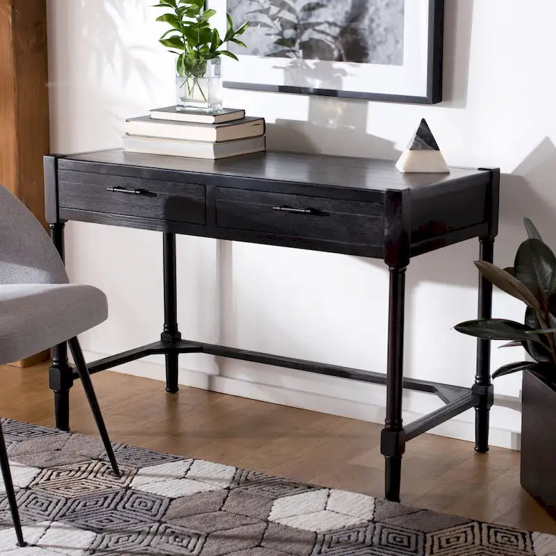 White Washed Grey Writing Desk