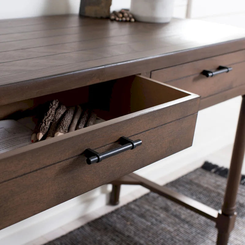 White Washed Grey Writing Desk