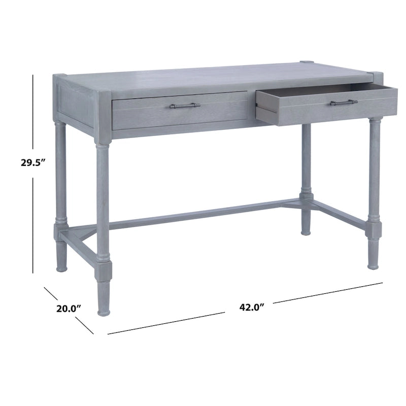 White Washed Grey Writing Desk