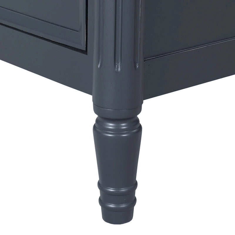 Solid Wood Nightstand with USB Ports