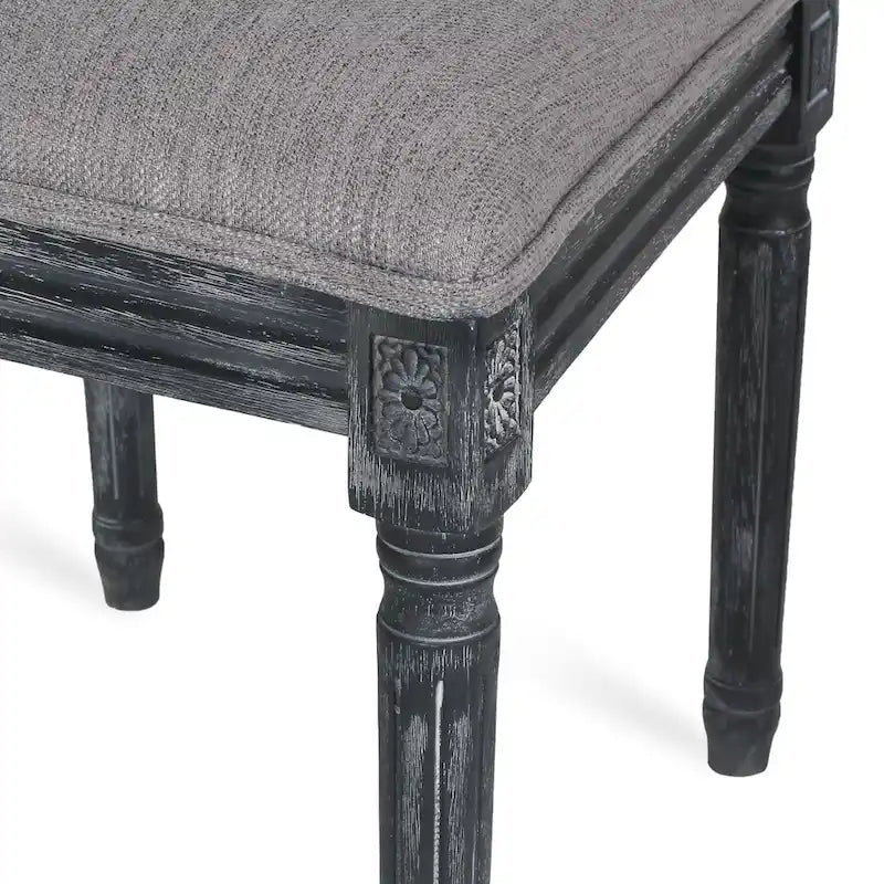 Wood and Cane Upholstered Dining Chair