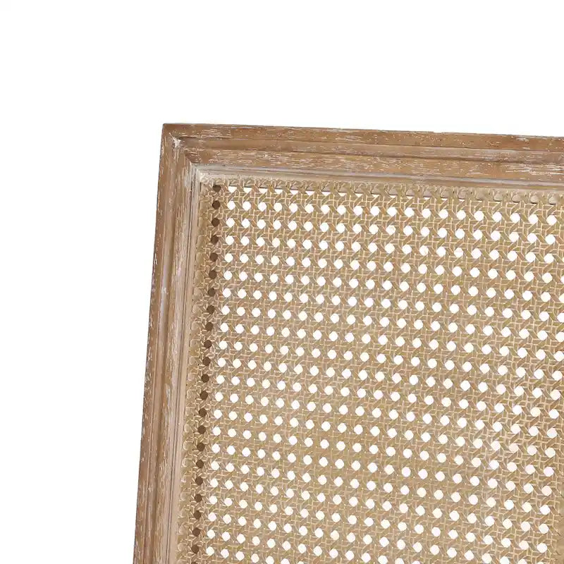 Wood and Cane Upholstered Dining Chair