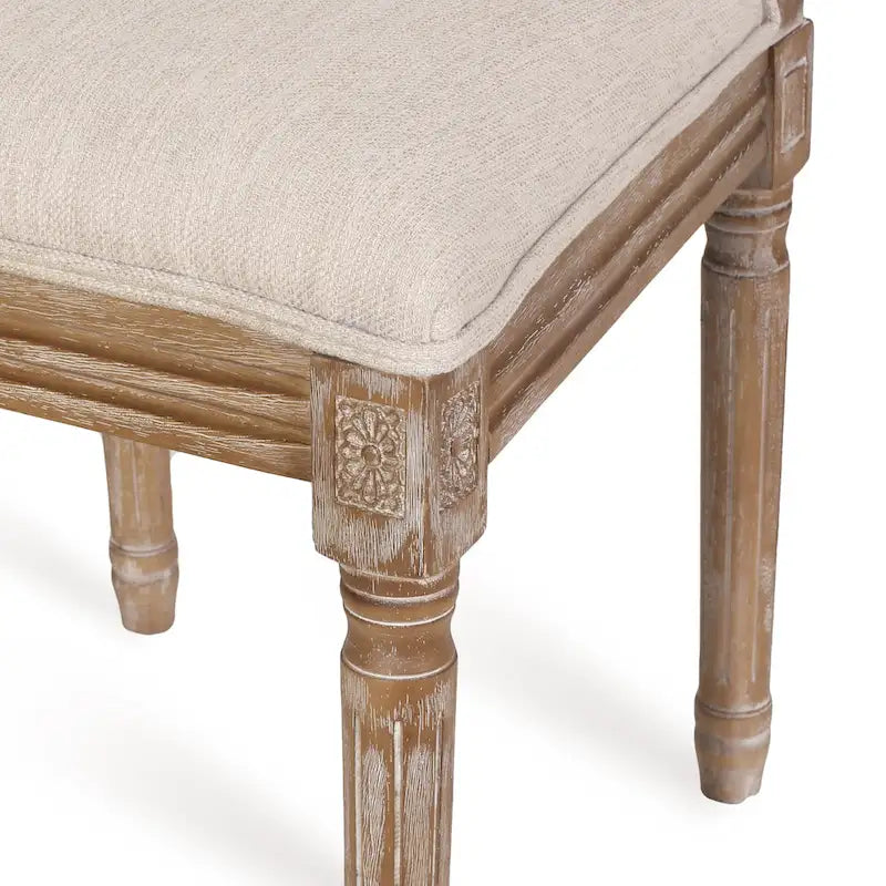 Wood and Cane Upholstered Dining Chair
