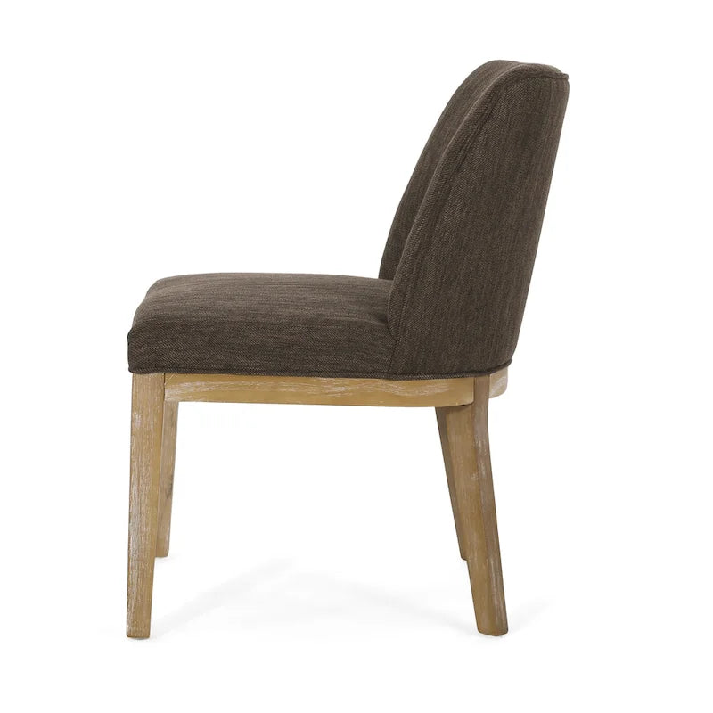 Fabric Upholstered Wood Dining Chair