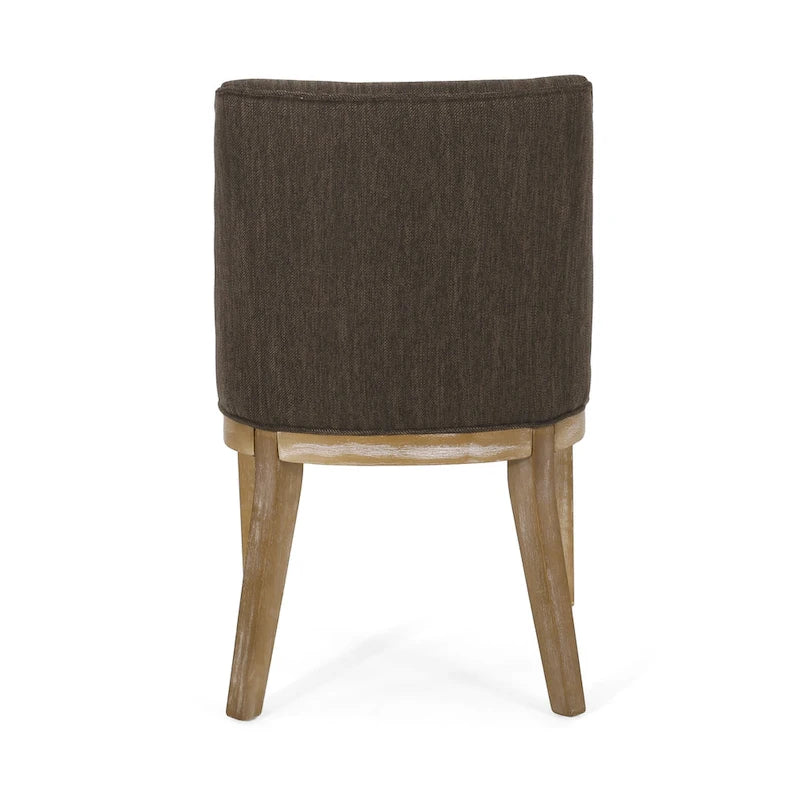 Fabric Upholstered Wood Dining Chair