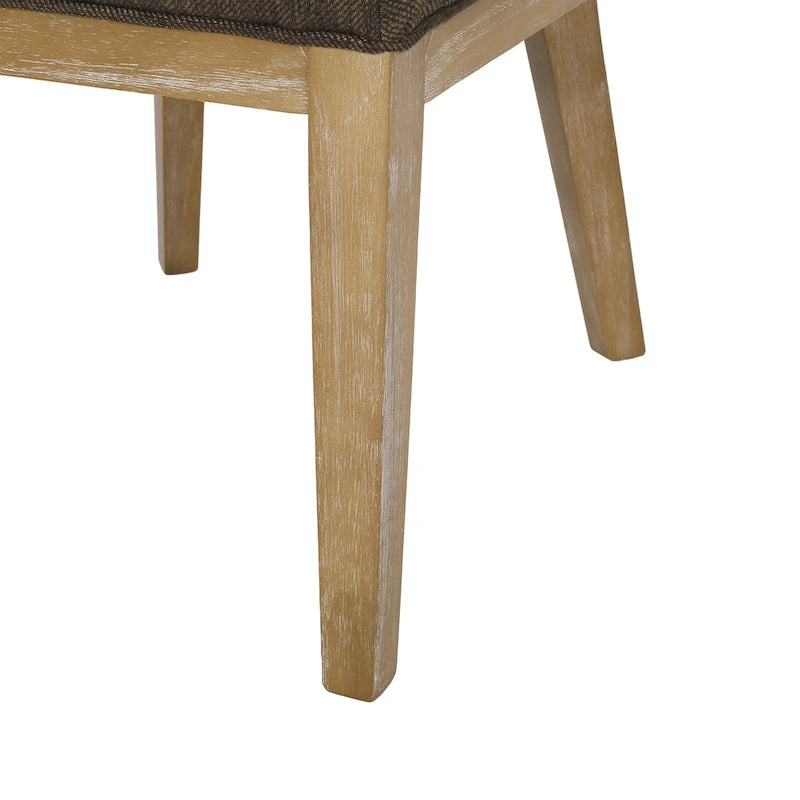 Fabric Upholstered Wood Dining Chair