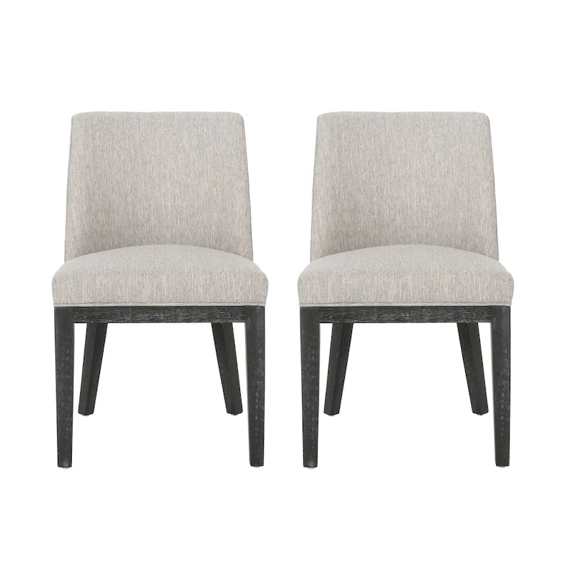 Fabric Upholstered Wood Dining Chair