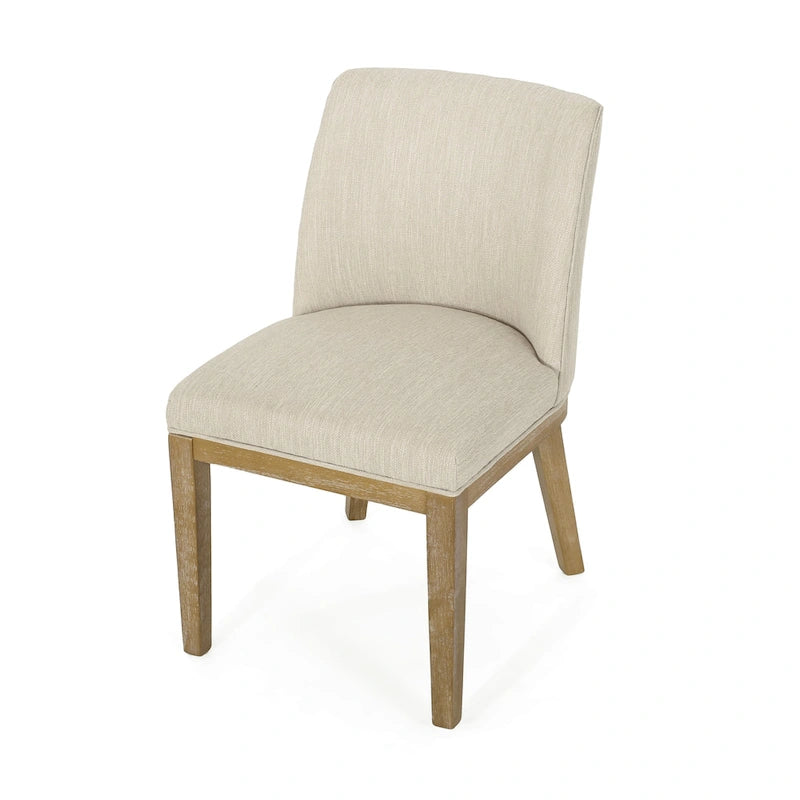 Fabric Upholstered Wood Dining Chair