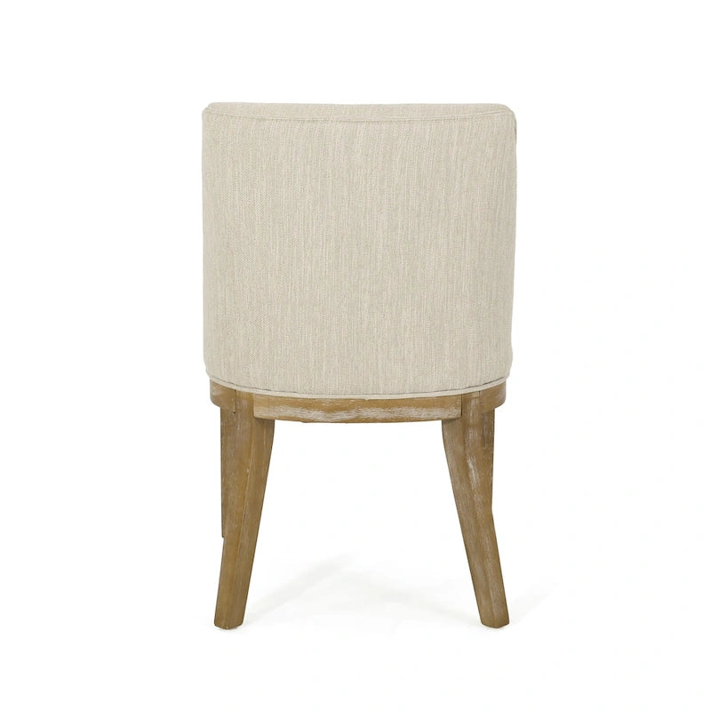 Fabric Upholstered Wood Dining Chair