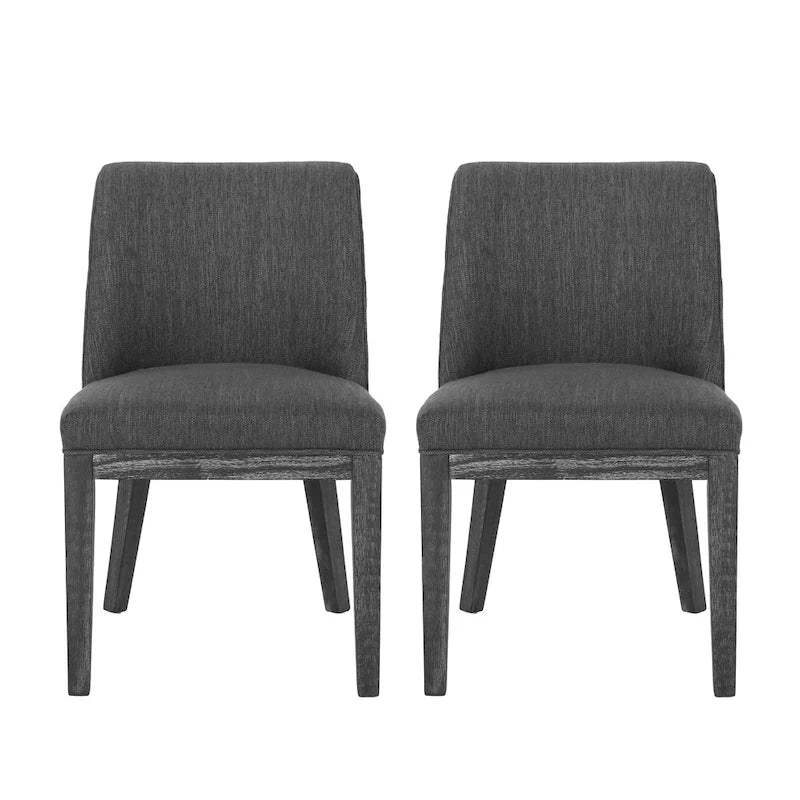 Fabric Upholstered Wood Dining Chair