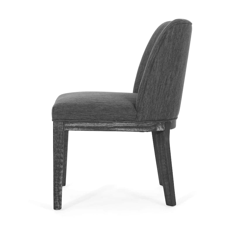 Fabric Upholstered Wood Dining Chair
