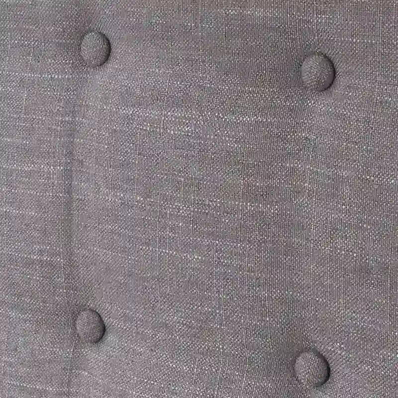 Adjustable Full/Queen Wing-back Studded Fabric Headboard