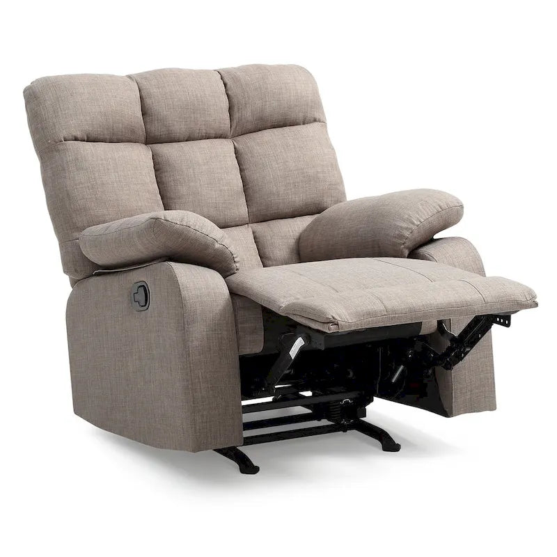 Fabric Upholstery Reclining Chair - 37L x 39W x 38H