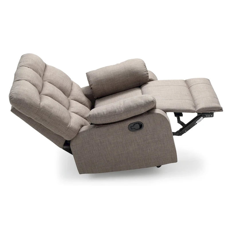 Fabric Upholstery Reclining Chair - 37L x 39W x 38H