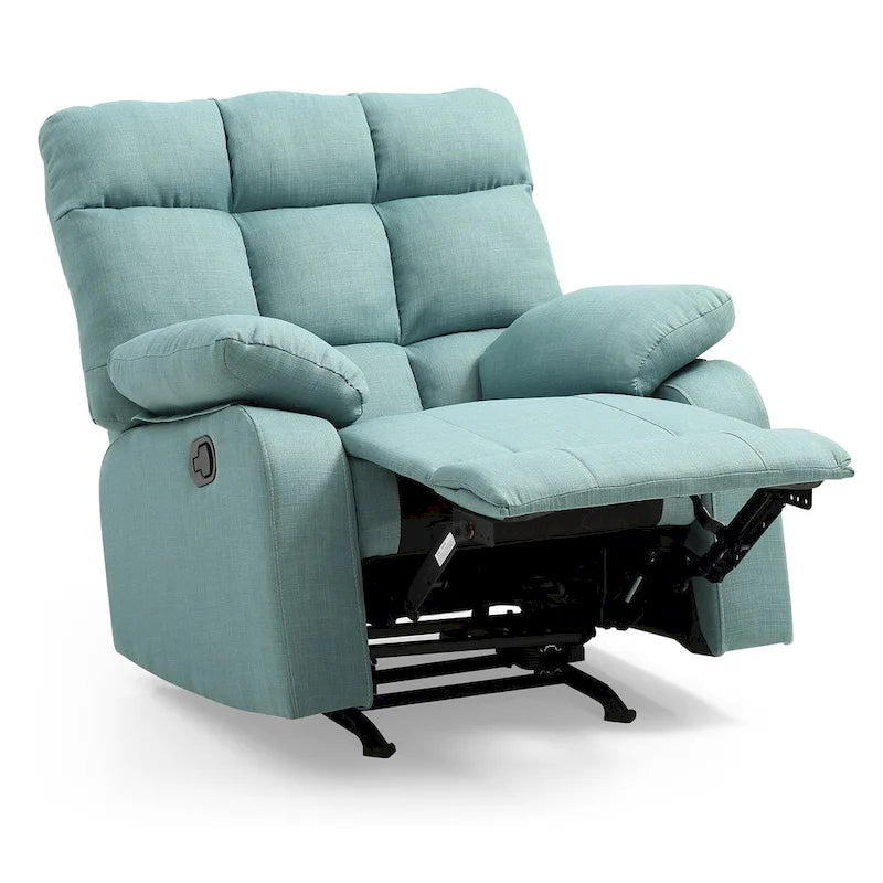 Fabric Upholstery Reclining Chair - 37L x 39W x 38H