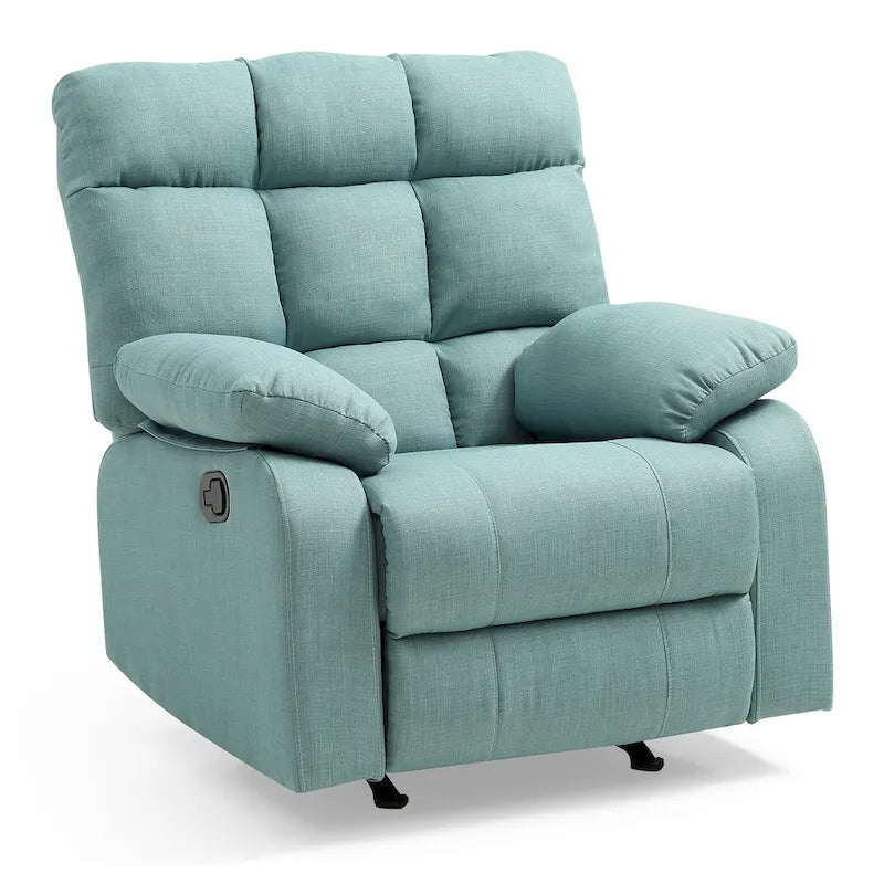 Fabric Upholstery Reclining Chair - 37L x 39W x 38H