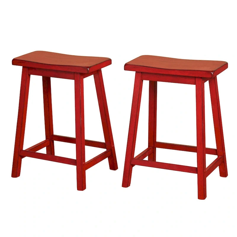 Rubberwood 24-Inch Counter-Height Bar Stool