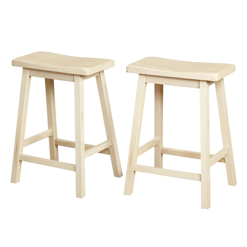 Rubberwood 24-Inch Counter-Height Bar Stool