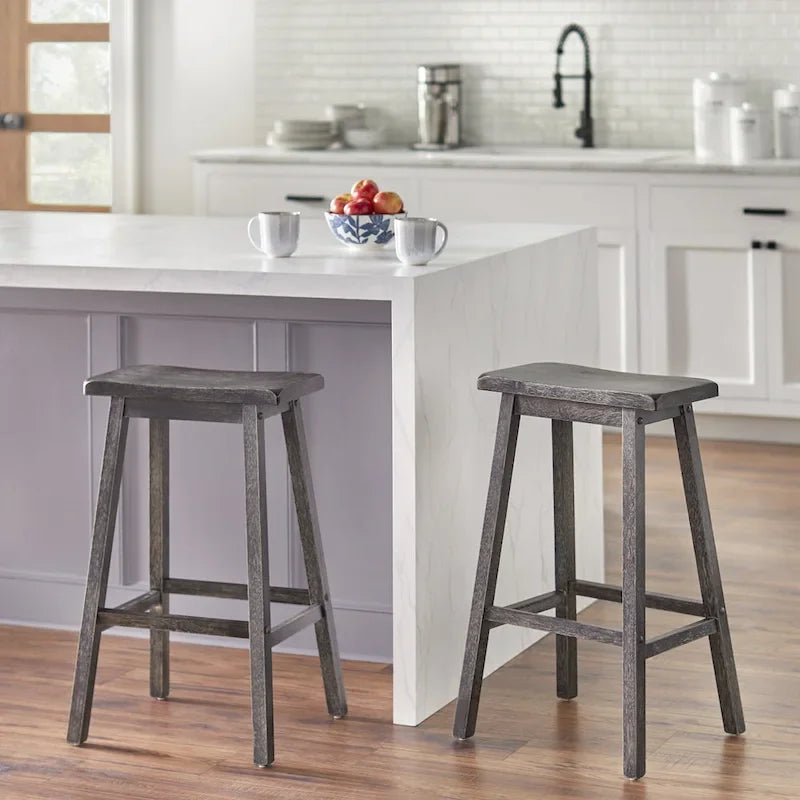Rubberwood 24-Inch Counter-Height Bar Stool