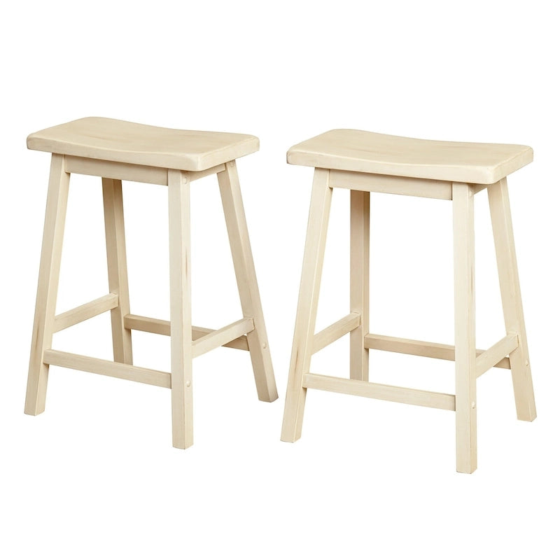 Rubberwood 24-Inch Counter-Height Bar Stool