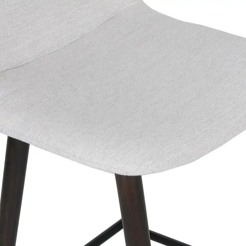 Upholstered Solid Wood Counter Stool With Footrest