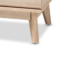 Mid-Century Oak and Dark Grey 5-Drawer Chest by Baxton Studio