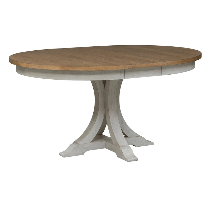 Antique White Pedestal Table
