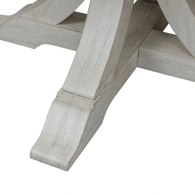 Antique White Pedestal Table