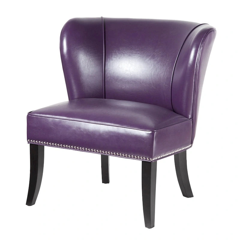 Purple Armless Accent Chair