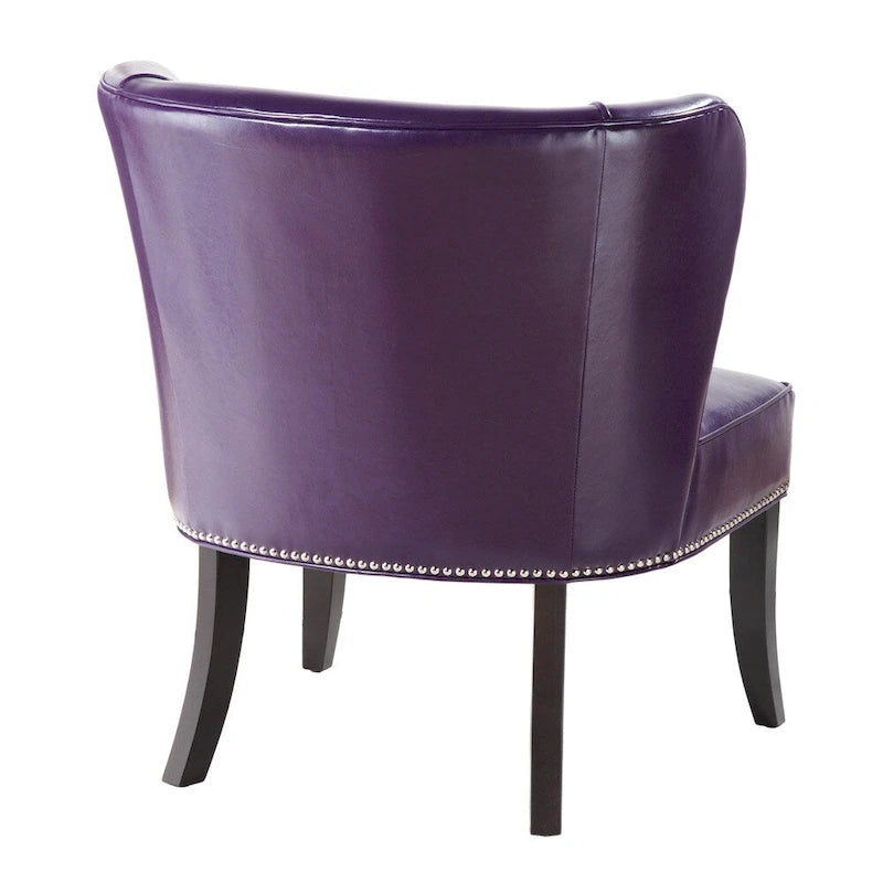 Purple Armless Accent Chair