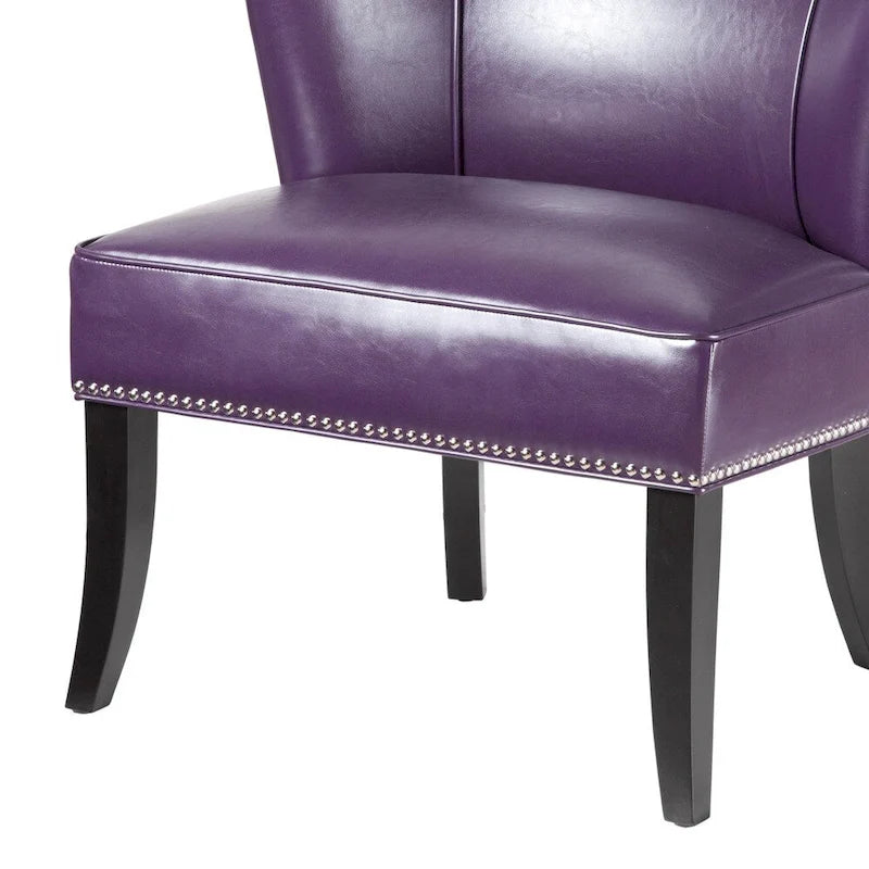 Purple Armless Accent Chair