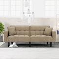 74-calowa nowoczesna pikowana sofa futon z funkcją spania