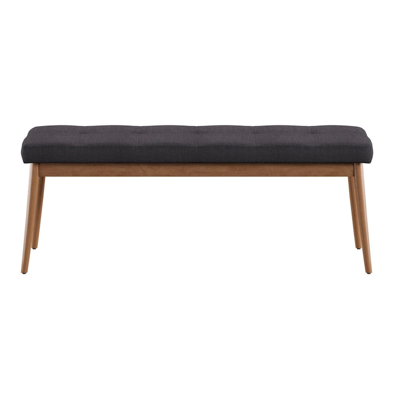 Oak Angled Leg Linen Dining Bench