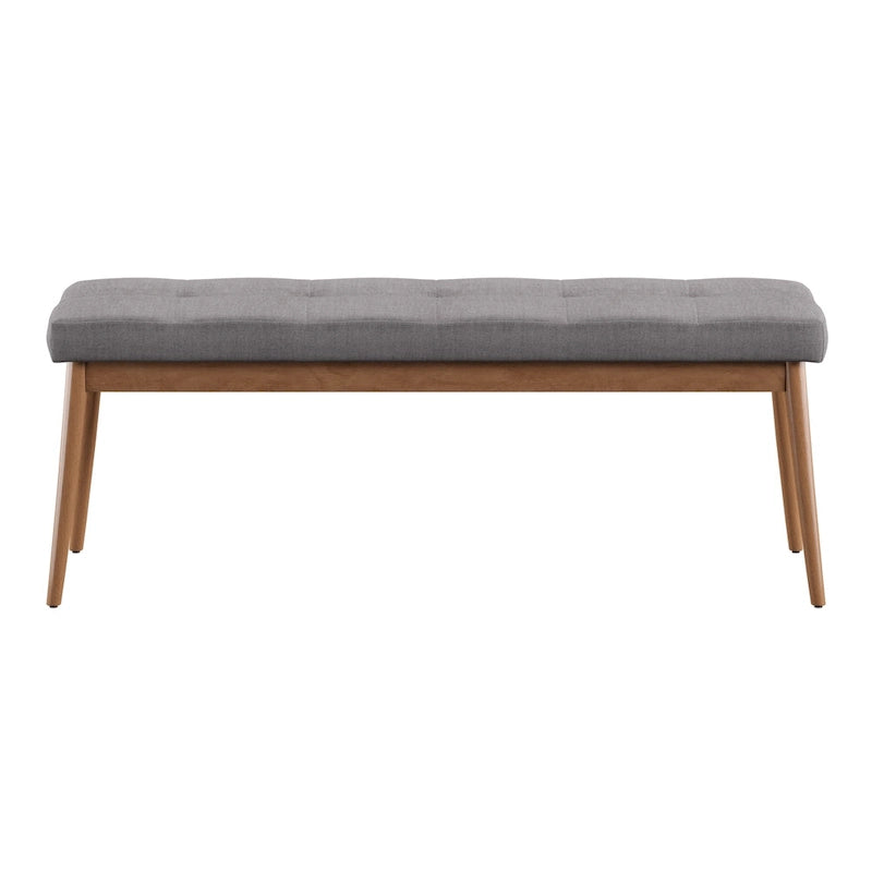 Oak Angled Leg Linen Dining Bench