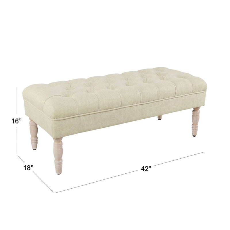 Tufted Top Upholstered Bench