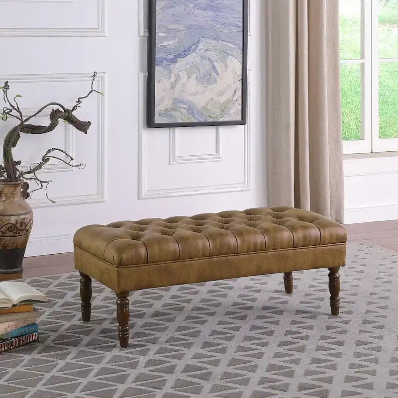 Tufted Top Upholstered Bench