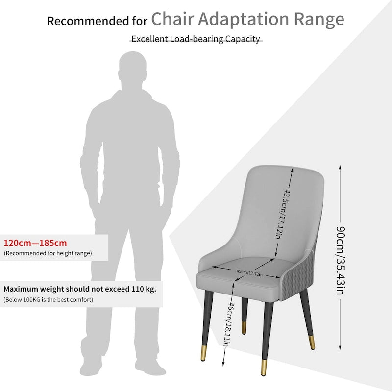 Microfiber Leather Luxury Upholstered Dining Chair with Lion Head Pull Ring
