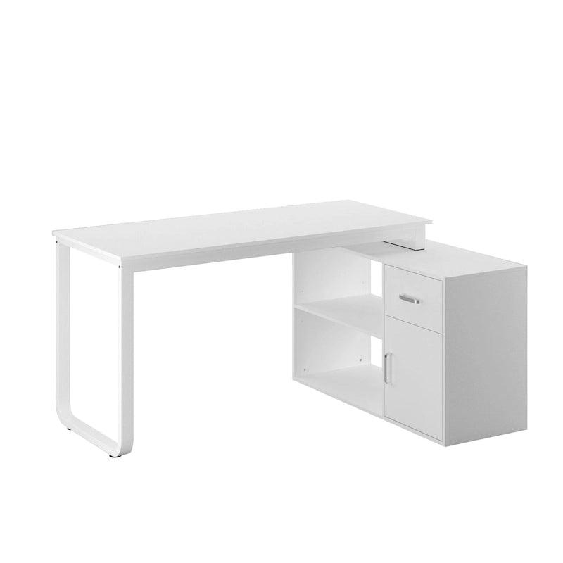 L-shaped Executive Desk With Drawer Cabinet for Home and Office