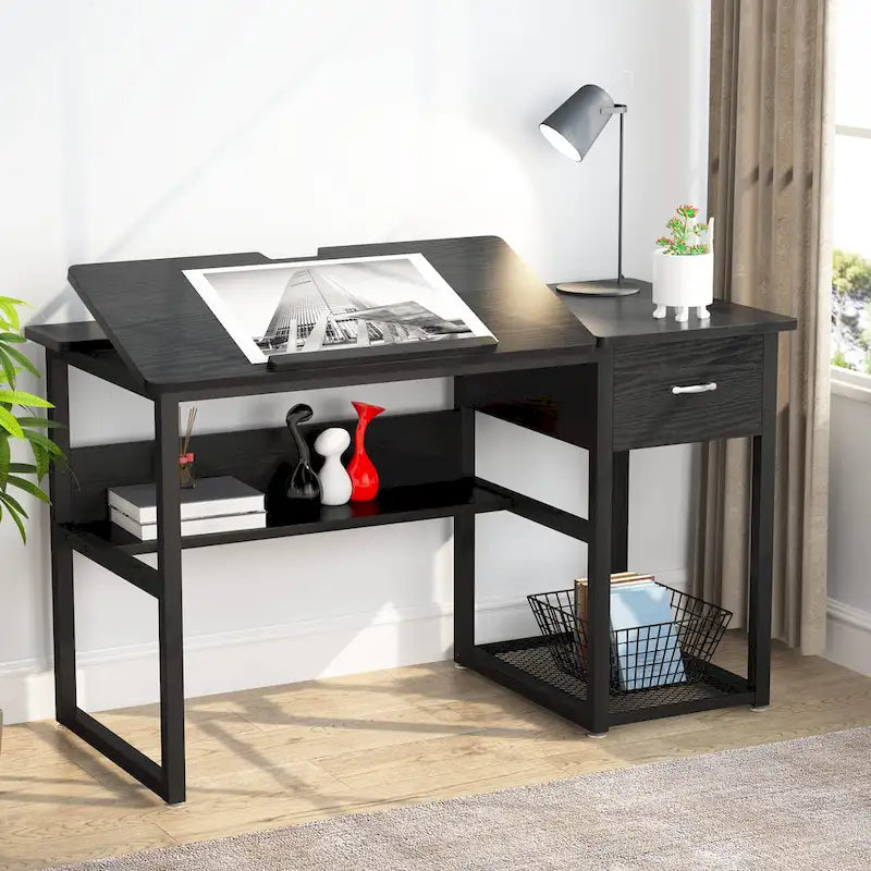 47 Inch Drafting Table with Adjustable Top