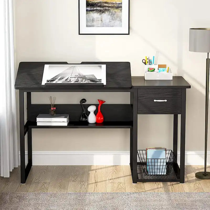 47 Inch Drafting Table with Adjustable Top