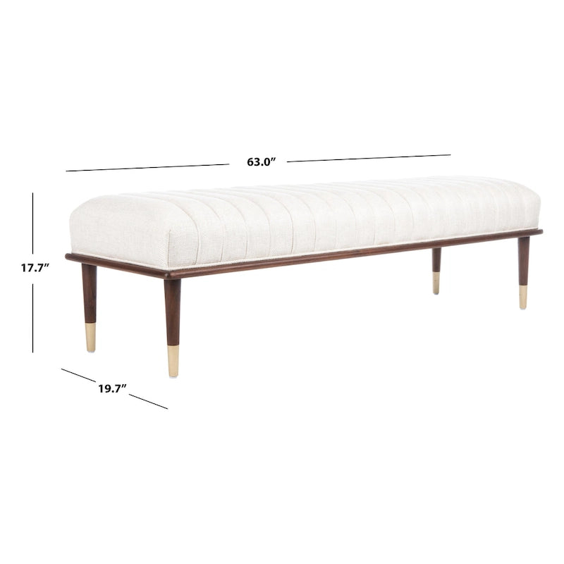 Mid-Century Bench - 63"W x 20"D x 18"H
