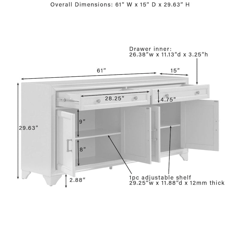 Bufet w stylu wiejskim – 15x61x29.63