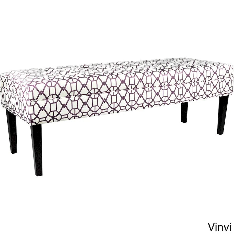 Button Tufted Upholstered Long Bench