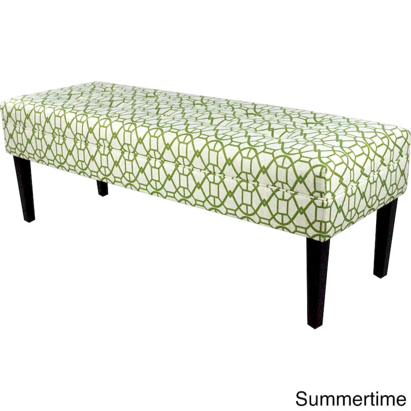 Button Tufted Upholstered Long Bench