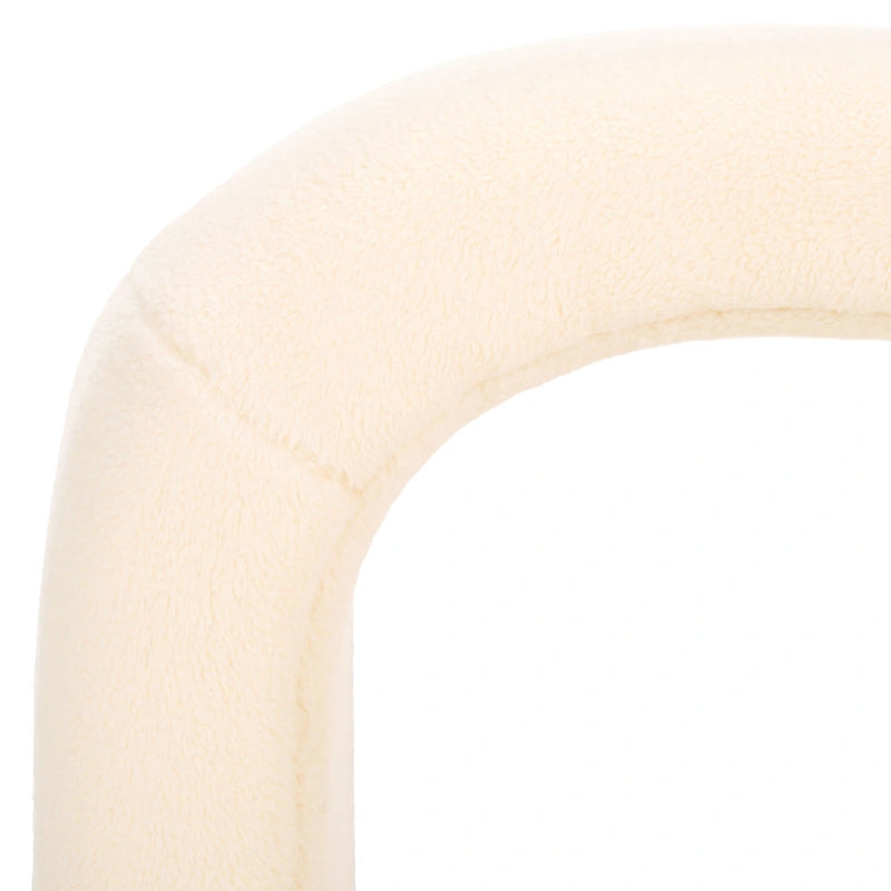 Curved Waterfall Velvet Ottoman