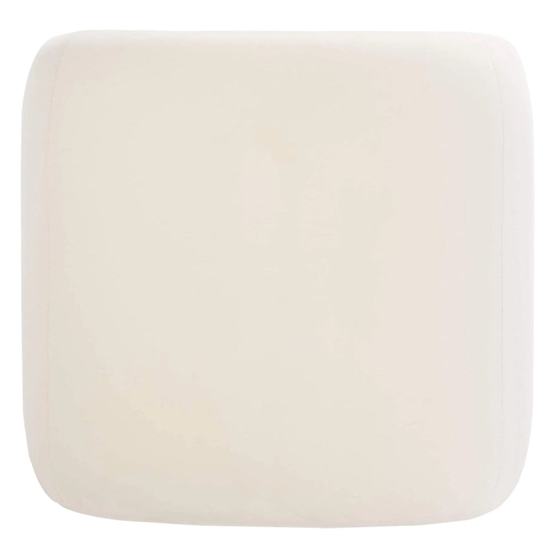 Curved Waterfall Velvet Ottoman