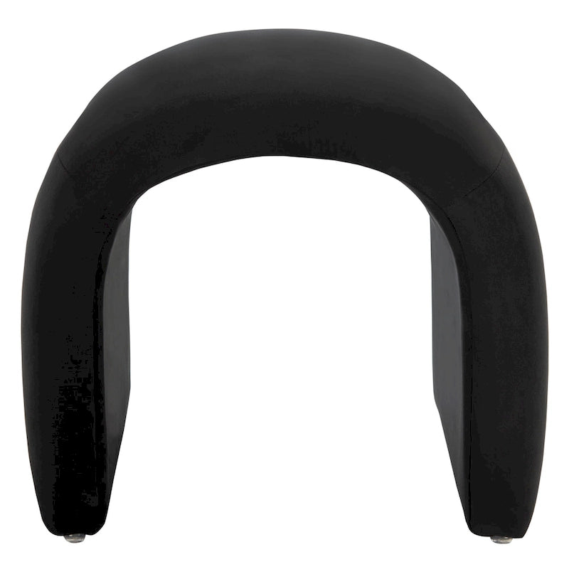 Curved Waterfall Velvet Ottoman