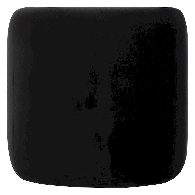 Curved Waterfall Velvet Ottoman